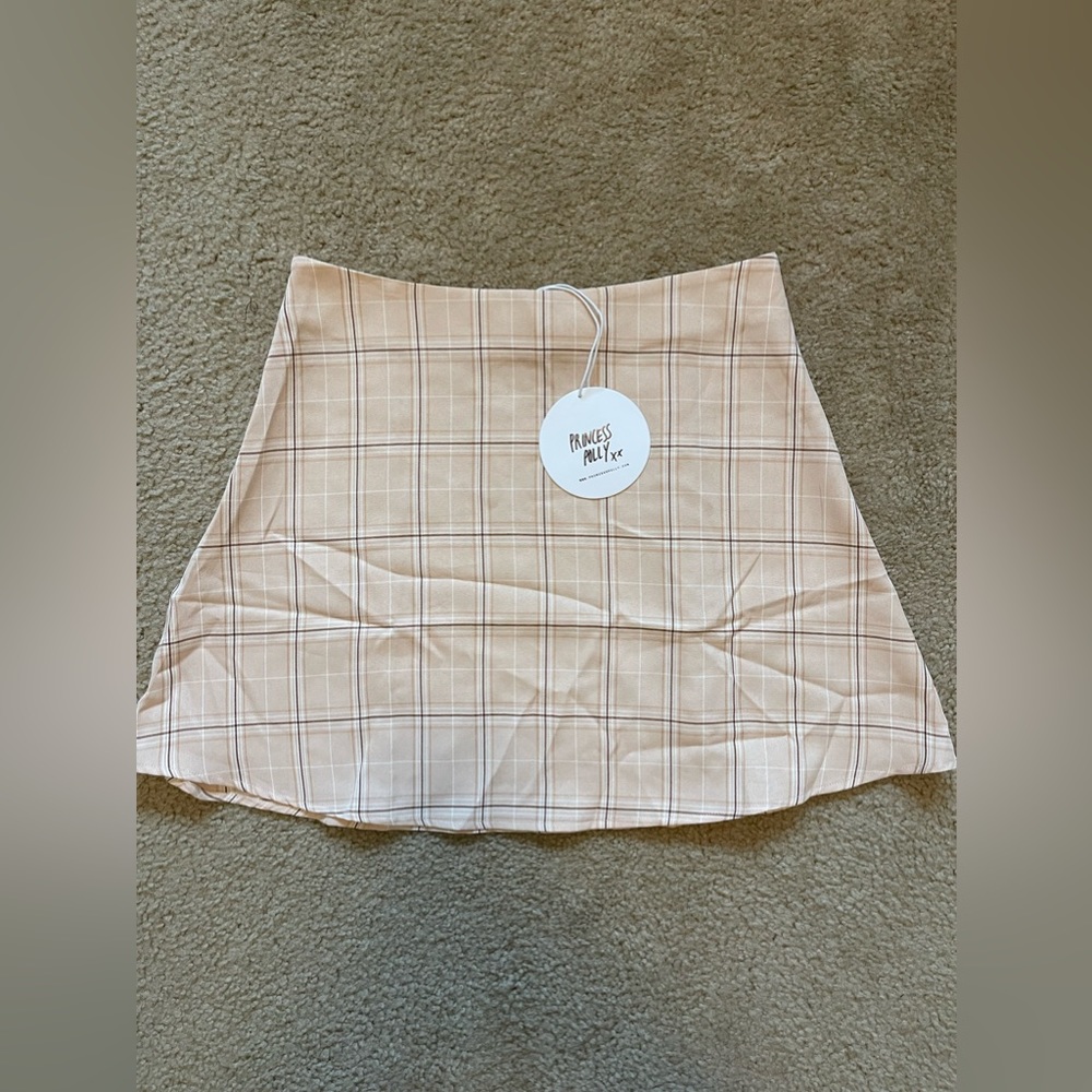 NWT Princess Polly Arcadia Mini Skirt Beige